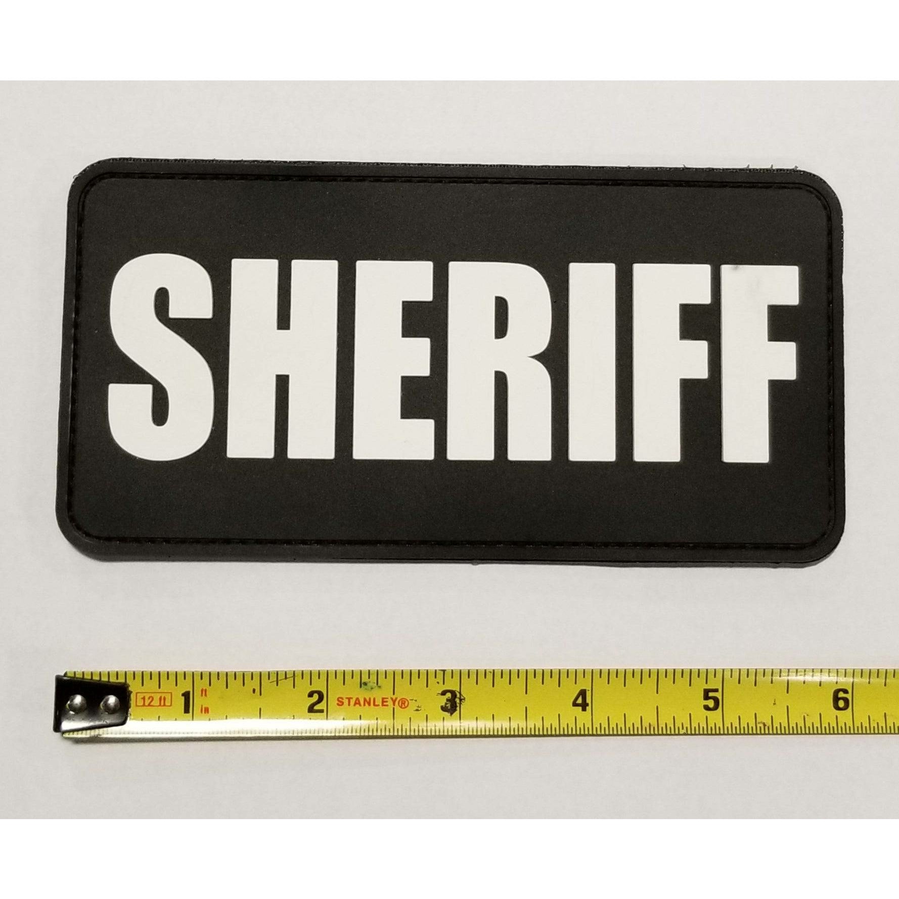 Velcro PVC Sheriff Patch 6 x 3 Placard Identifier