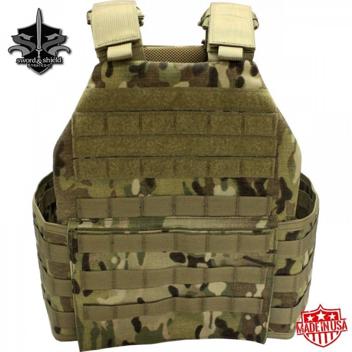 XL MultiCam Full Body Armor Plate Carrier MOLLE Tactical Vest 3A