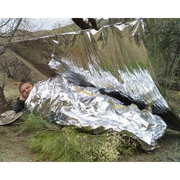 tarp with mylar Emergency Mylar Blanket